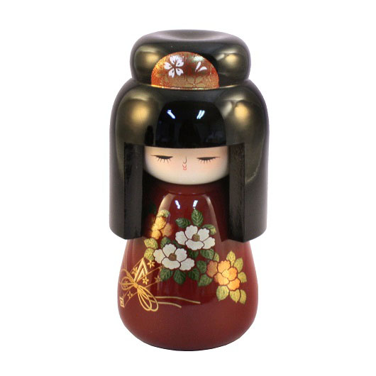Urushi-Kokeshi Hatsukoi Red