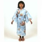 KIMONO for Girl "Flower (Blue)" (LL)
