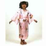 KIMONO for Girl "Warabe (Pink)" (L)
