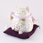 Lucky Cat Bank "Purple"