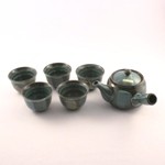 Tea Pot Set for Five "Noted Place Green"