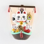 Treasure Ship Lucky Cat White
