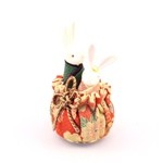 Music Box Rinka Two Rabbits Red