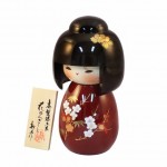 Urushi-Kokeshi Hanakanzashi Red