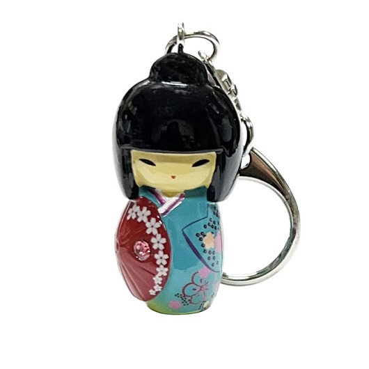 Japanese-themed Blue Kokeshi Doll Sunset Pencil Case – Kawaiies