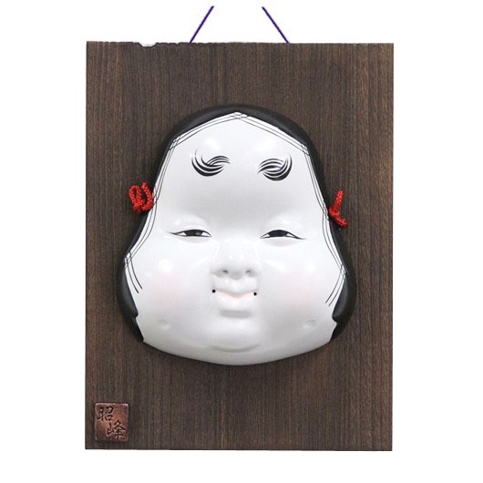 Mask Okame with plate (for ornamental) sample1