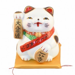 貯金箱　宝くじ大当たり猫　　サンプル1
