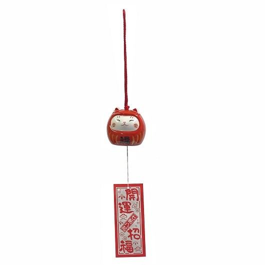 Wind bell Cat-Daruma（Akafuku） sample1
