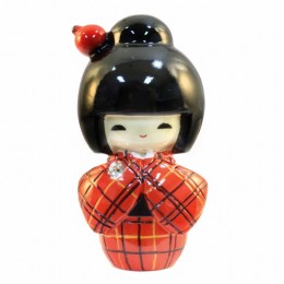 こけしドール　かすり　赤　サンプル1