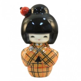 Kokeshi Doll Kasuri Yellow sample2