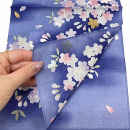Handkerchief  Kyoto-Yuzen Kinzakura Navy sample2