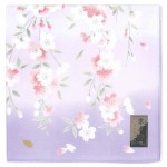 Handkerchief Kyoto-Yuzen Shidarezakura Purple