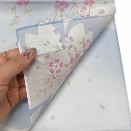 Handkerchief Kyoto-Yuzen Sakura Sax Blue sample2