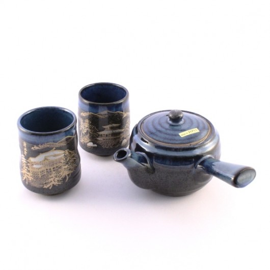 Tea Pot Set for Two "Black Flow"