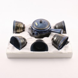 茶器セット　黒流し