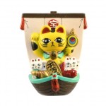 Magnet Treasure Ship Lucky Cat Yellow