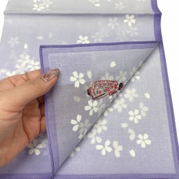 Handkerchief "Flower Hairpin" Purple sample2