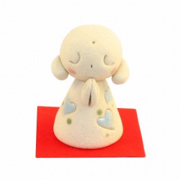 幸せじぞう　ハート　眠り　水色　サンプル1