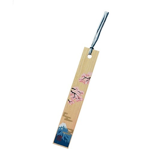 Bamboo Bookmark Sakura and Mt.Fuji sample1