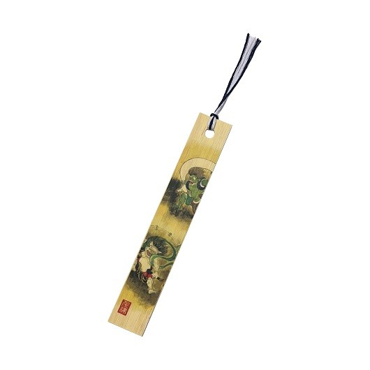 Bamboo Bookmark Fujin and Raijin sample1